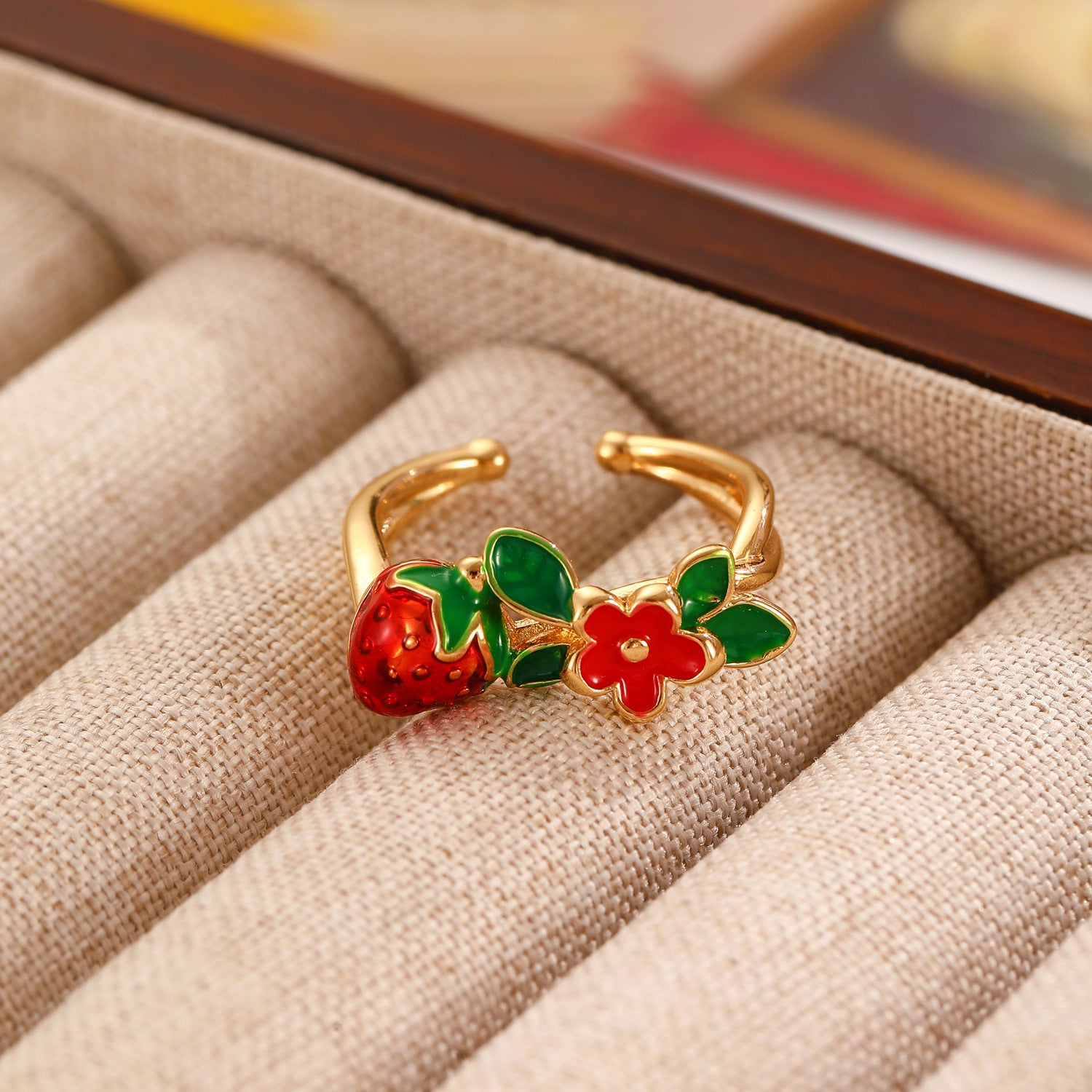 Wholesale Sweet Love Cherry Open Ring
